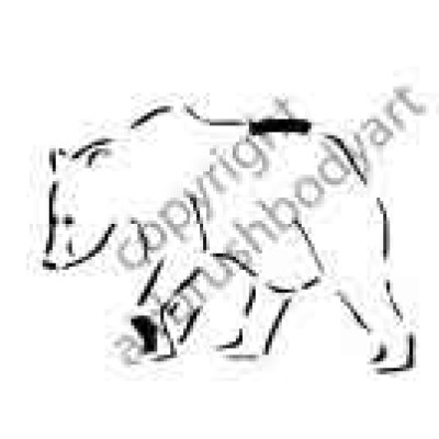 0277 bear reusable stencil